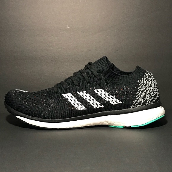 New Adidas Adizero Prime Boost Blk/Wht/Gry - Picture 2 of 8